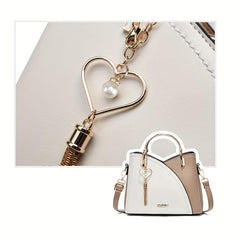 Metal Tassel Crossbody Bag Women's Top Ring Purse 9-Inch