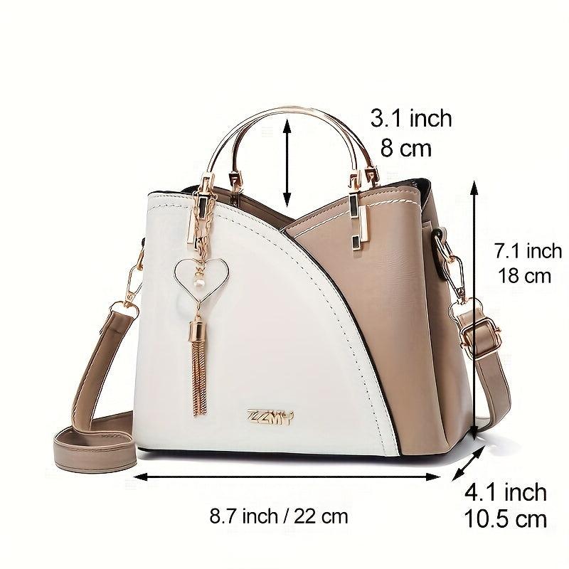 Metal Tassel Crossbody Bag Women's Top Ring Purse 9-Inch