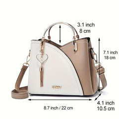 Metal Tassel Crossbody Bag Women's Top Ring Purse 9-Inch