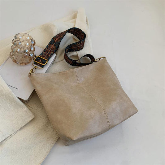 Vintage Geometric Crossbody Bag with Large Capacity Shoulder Strap
