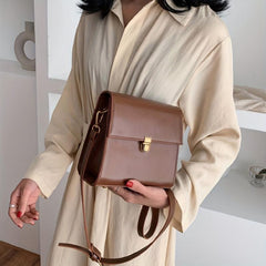 Stylish Mini Square Bag Faux Leather Crossbody Bag