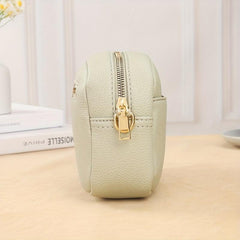 Waterproof Plain Zipper Crossbody Bag With Removable Strap