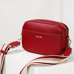 Waterproof Plain Zipper Crossbody Bag With Removable Strap