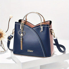 Heart Crossbody Bag Metal Tassel PU Leather Handbag