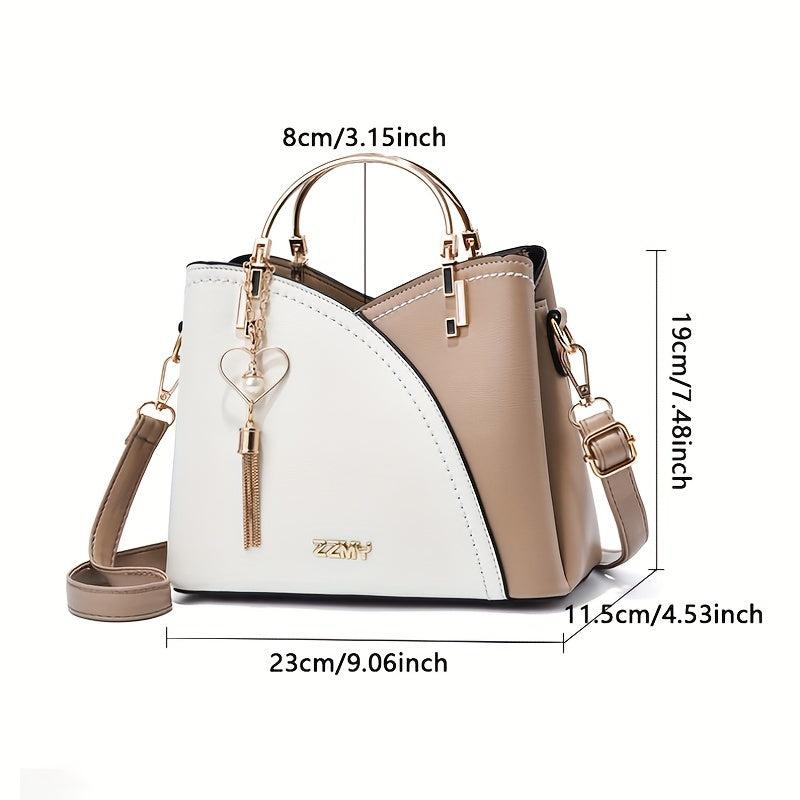 Heart Crossbody Bag Metal Tassel PU Leather Handbag