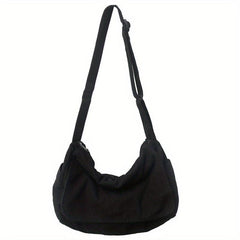 Canvas Messenger Bag Large Capacity Crossbody Bag Student Flap Shoulder Bag