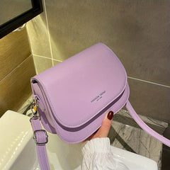 Letter Graphic Saddle Bag Crossbody Purse for Women