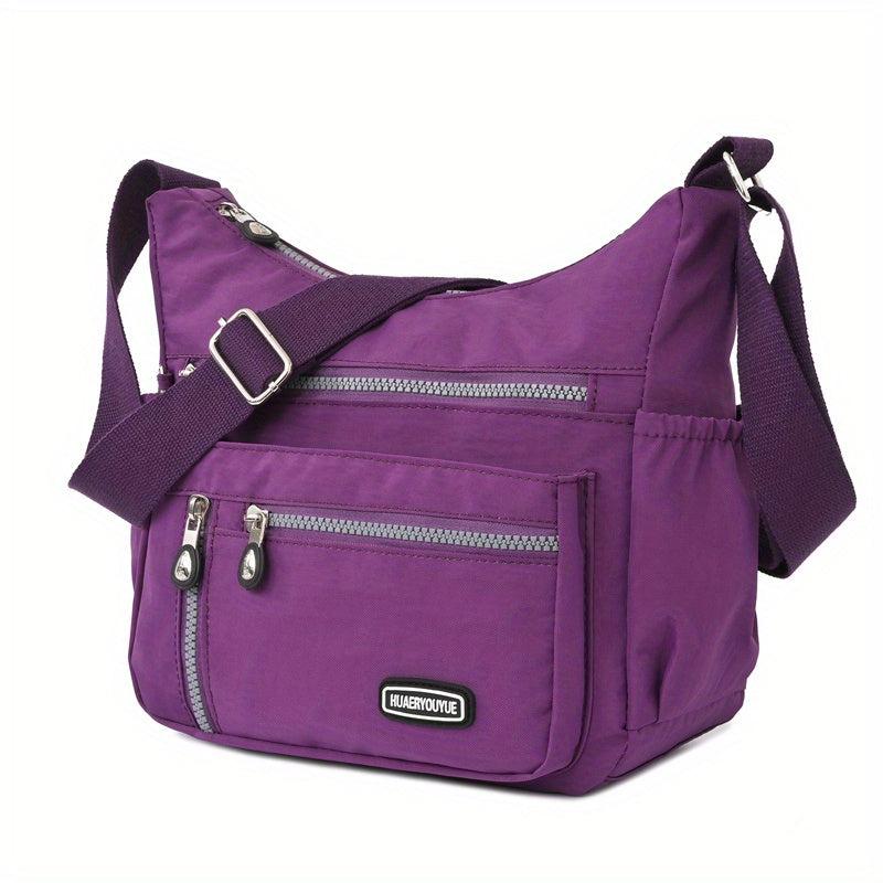 Nylon Crossbody Bag Women's Pockets Purses Solid Shoulder Bag