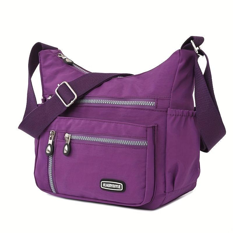 Nylon Crossbody Bag Women's Pockets Purses Solid Shoulder Bag