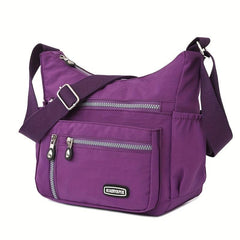 Nylon Crossbody Bag Women's Pockets Purses Solid Shoulder Bag