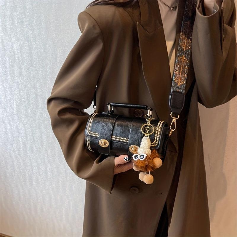 Vintage Ethnic Style Square Handbag Women's Crossbody Bag Mini Flap Purse