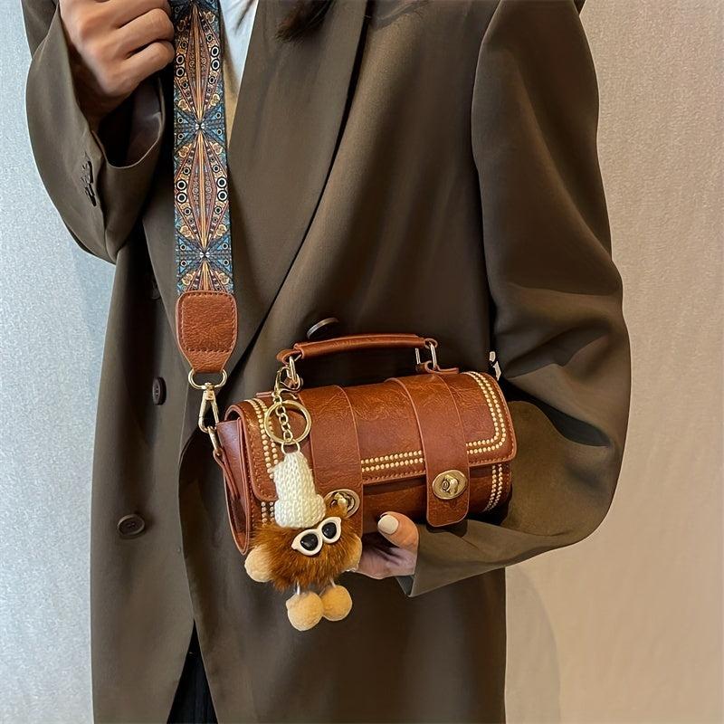 Vintage Ethnic Style Square Handbag Women's Crossbody Bag Mini Flap Purse