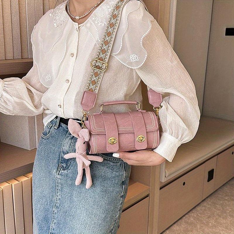 Vintage Ethnic Style Square Handbag Women's Crossbody Bag Mini Flap Purse