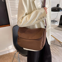 Large Capacity Crossbody Bag Women's Canvas Flap Purse Casual Travel