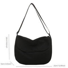 Large Capacity Crossbody Bag Women's Canvas Flap Purse Casual Travel