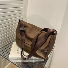 Large Capacity Crossbody Bag Women's Canvas Flap Purse Casual Travel