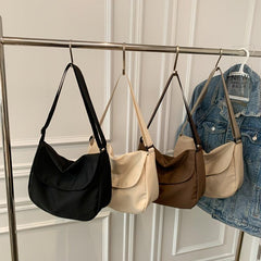 Large Capacity Crossbody Bag Women's Canvas Flap Purse Casual Travel