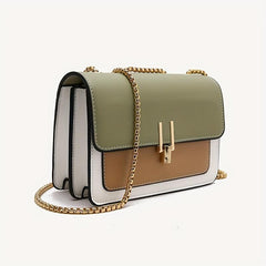 Contrast Crossbody Chain Shoulder Bag Mini Flap Purse