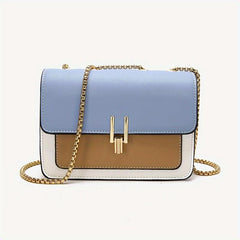Contrast Crossbody Chain Shoulder Bag Mini Flap Purse
