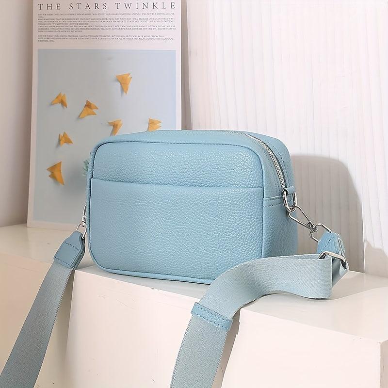 Litchi Pattern Crossbody Bag Small Square Purses