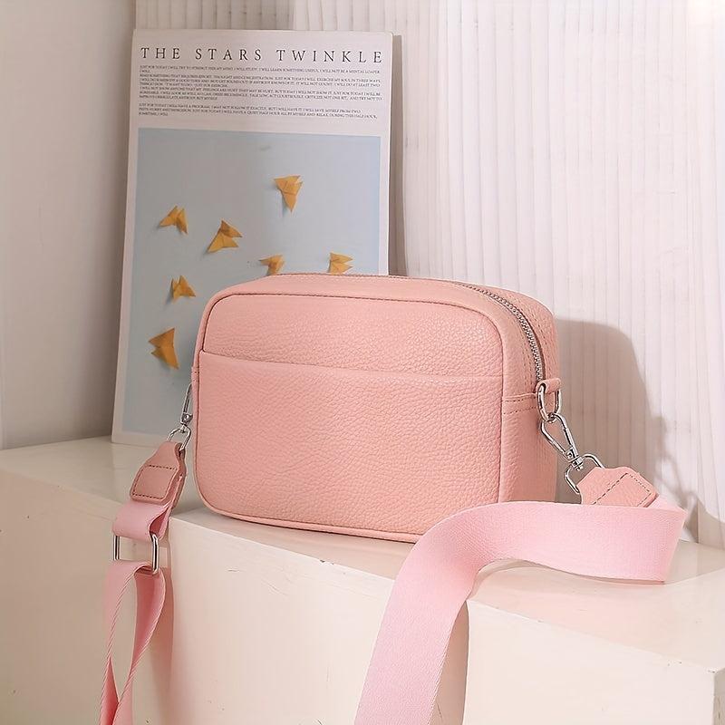 Litchi Pattern Crossbody Bag Small Square Purses