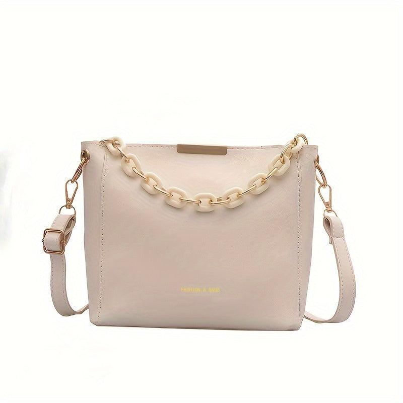 Letter Graphic PU Leather Crossbody Bag Women's Handbag