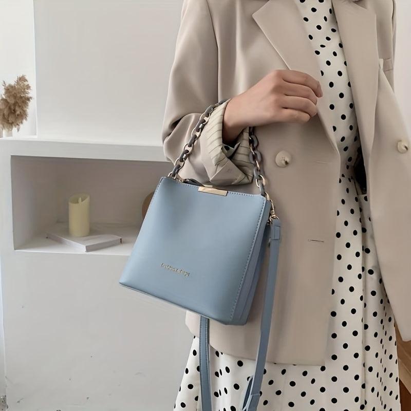 Letter Graphic PU Leather Crossbody Bag Women's Handbag