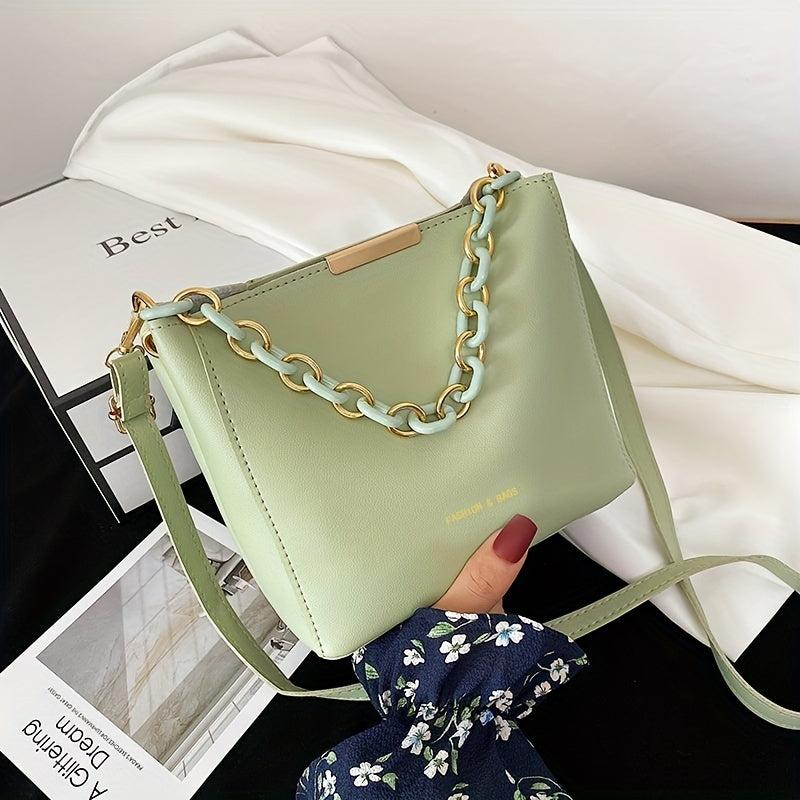 Letter Graphic PU Leather Crossbody Bag Women's Handbag
