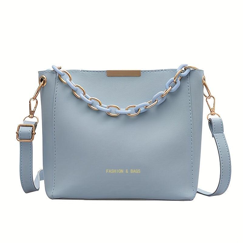 Letter Graphic PU Leather Crossbody Bag Women's Handbag