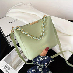 Letter Graphic PU Leather Crossbody Bag Women's Handbag