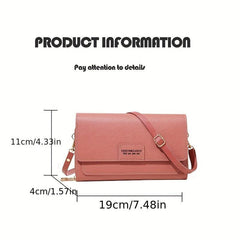 Minimalist Shoulder Bag Solid Large Capacity Purse Women's All Match Phone Bag