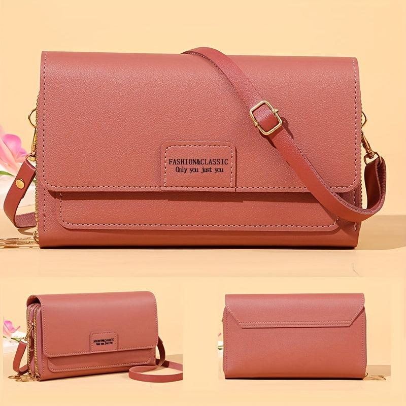 Minimalist Shoulder Bag Solid Large Capacity Purse Women's All Match Phone Bag