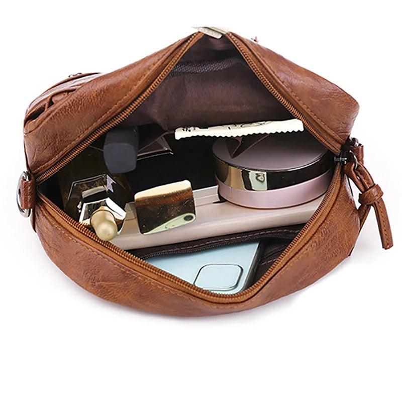 Faux Leather Crossbody Bag Women's Small Square Bag
