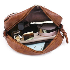 Faux Leather Crossbody Bag Women's Small Square Bag