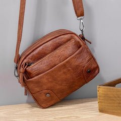 Faux Leather Crossbody Bag Women's Small Square Bag