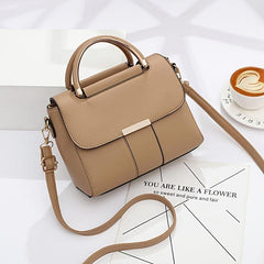 Women's Buckle Decor Shoulder Bag Large Capacity Hand Bag