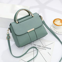Women's Buckle Decor Shoulder Bag Large Capacity Hand Bag