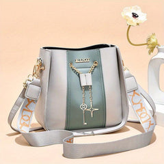 Stylish Crossbody Bucket Bag with Drawstring Closure