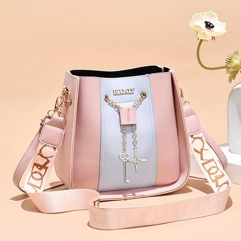 Stylish Crossbody Bucket Bag with Drawstring Closure