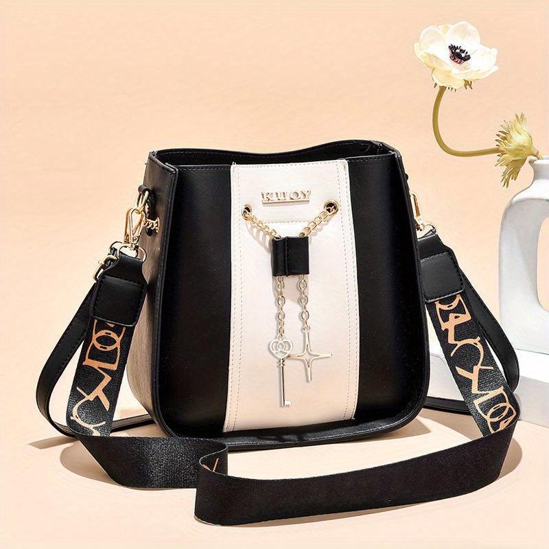 Stylish Crossbody Bucket Bag with Drawstring Closure