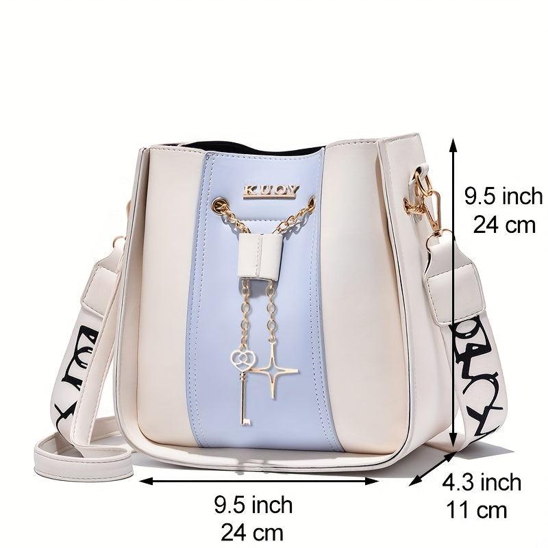 Stylish Crossbody Bucket Bag with Drawstring Closure
