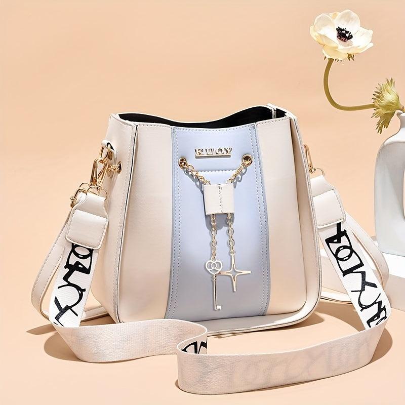 Stylish Crossbody Bucket Bag with Drawstring Closure