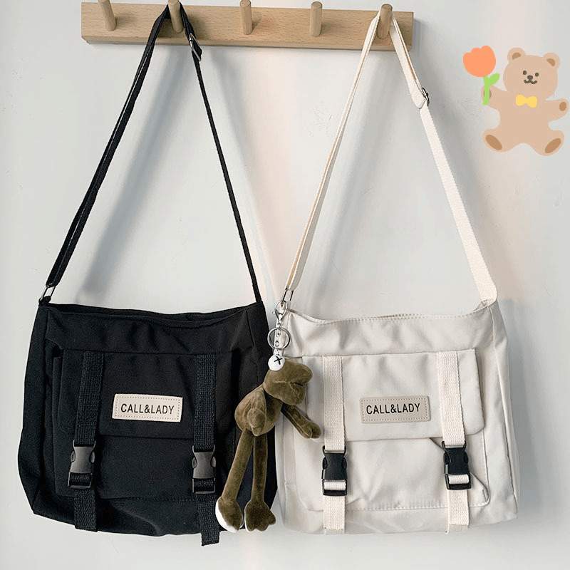 Cartoon Decor Preppy Shoulderbag for Students