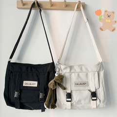 Cartoon Decor Preppy Shoulderbag for Students