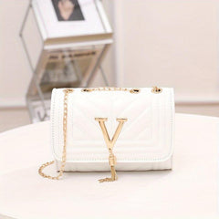 Minimalist Quilted Detail Square Shoulder Bag
