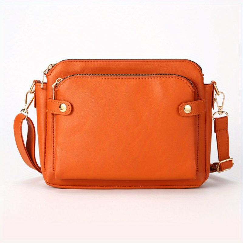 Vintage Square Crossbody Bag Faux Leather Clutch Purse for Women