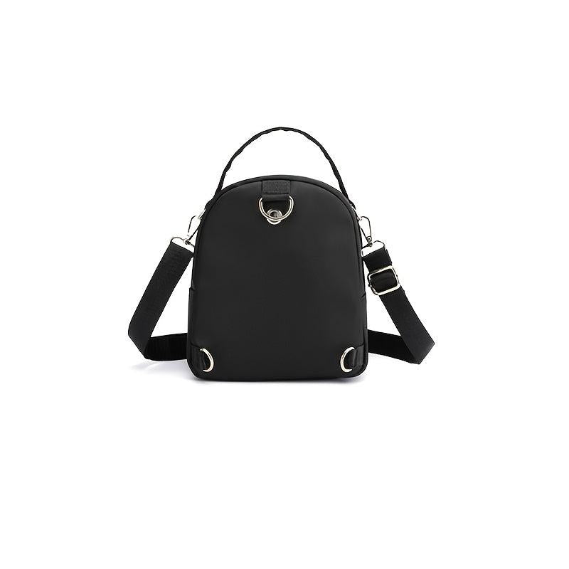Argyle Pattern Crossbody Bag Solid Mini Backpack Women's Two way Shoulder Bag