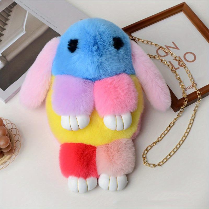 Plush Bunny Bag Crossbody Doll Purse For Girls Women