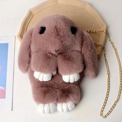 Plush Bunny Bag Crossbody Doll Purse For Girls Women