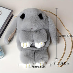 Plush Bunny Bag Crossbody Doll Purse For Girls Women